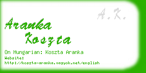 aranka koszta business card